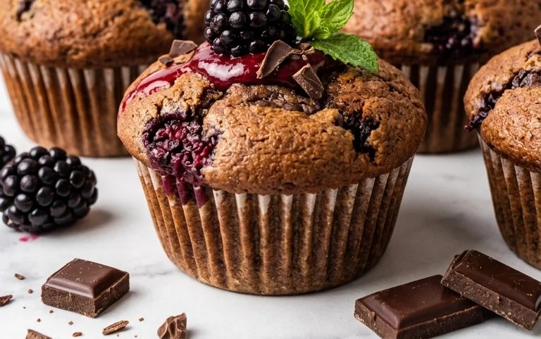Brombeer Schokoladen Muffins