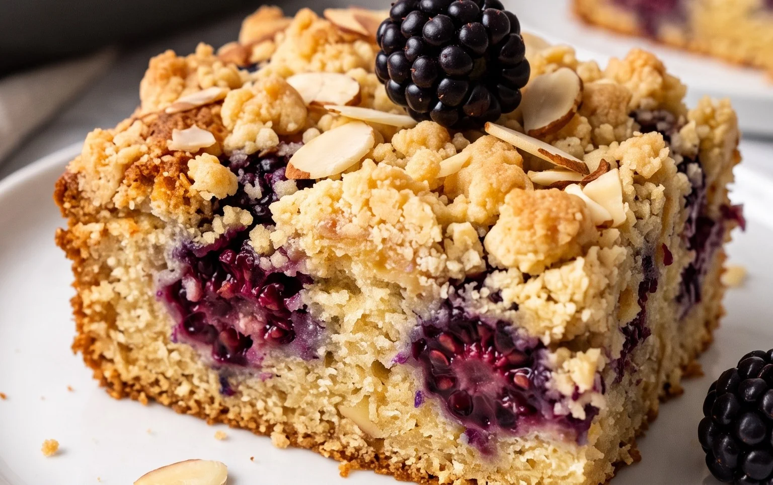 Brombeer-Mandelkuchen mit Vanille-Streuseln