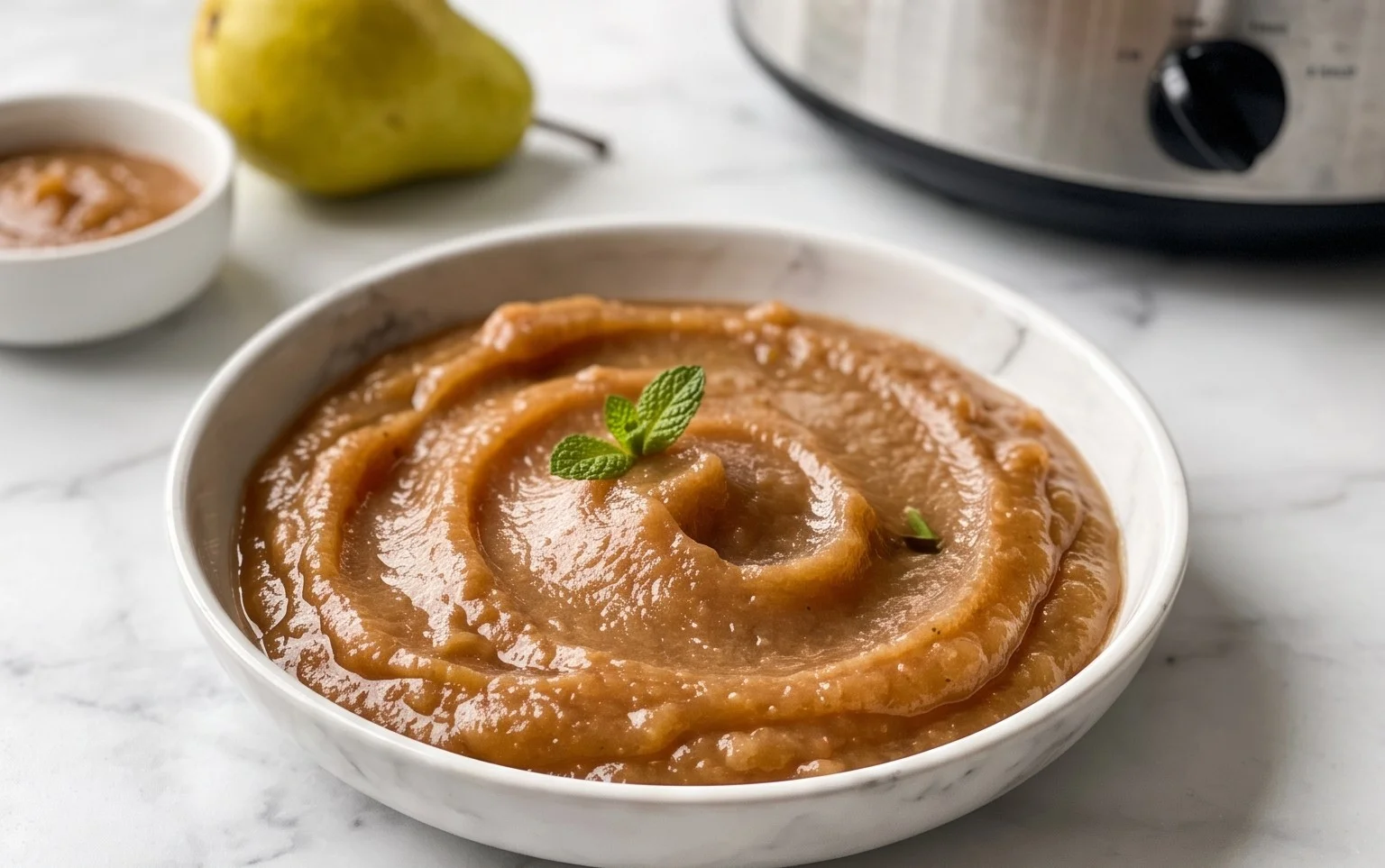 Einfache Birnenbutter aus dem Crokpot: Herbstduft